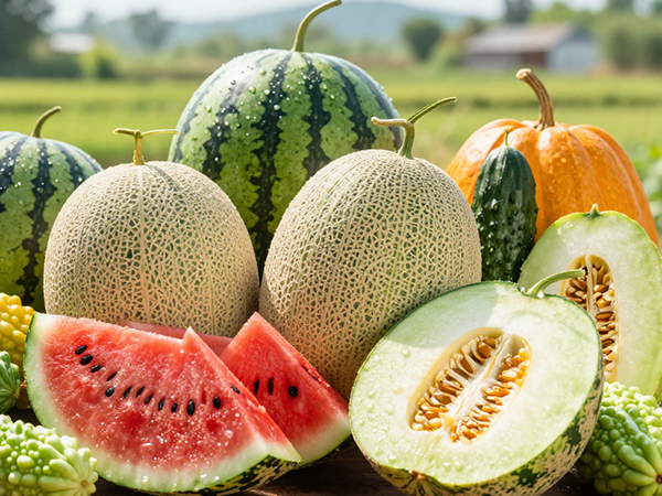 Melons and fruits